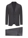 Tagliatore Tailored Wool And Silk Suit In Grey