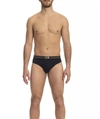 Cavalli Class Black Cotton Underwear In Blue