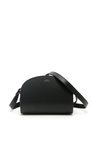 A.p.c. Demi Lune Crossbody Mini Bag In Black
