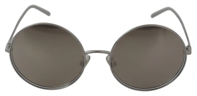 Dolce & Gabbana Silver Plated Round Gray Le Nses Women Sunglasses