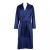 MADE IN ITALY MADE IN ITALY ELEGANT BLUE WOOL COAT WITH RIBBON WOMEN'S BELT