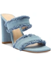 Schutz Amely Mid Block Denim Sandal In Multi