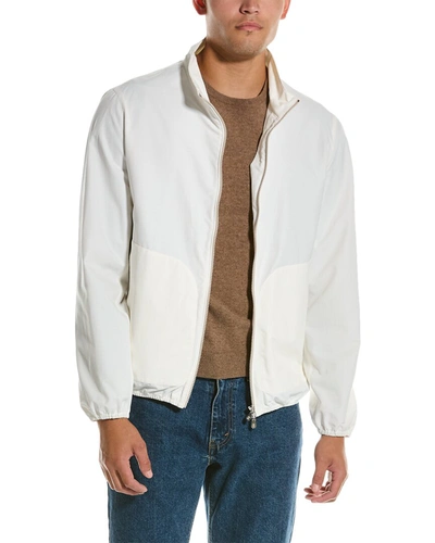 Brunello Cucinelli Slim-fit Cotton-blend Harrington Jacket In Multi