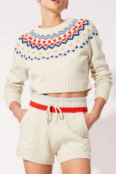 Solid & Striped Carley Sweater In Ivory Multi In White