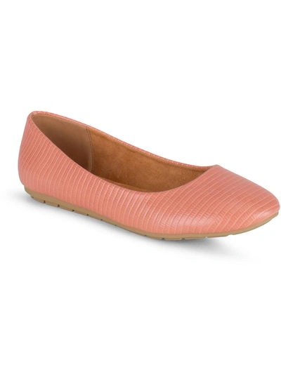 Wanted Margo Womens Leather Slip On Ballet Flats In Pink