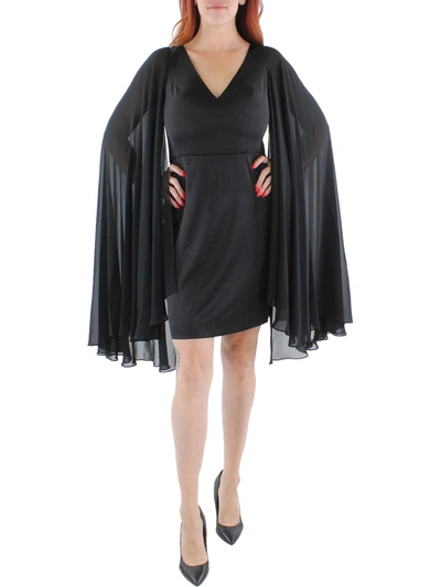 Ieena For Mac Duggal Womens Formal Short Sheath Dress In Black