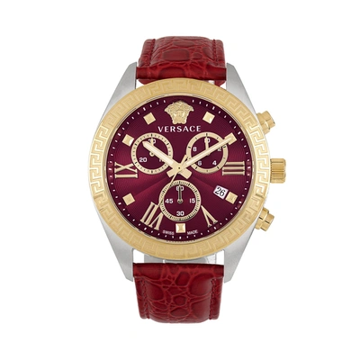 Versace 40mm Tte Red Dial Red Strap In Multi