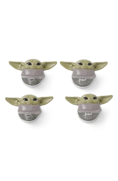 Cufflinks, Inc Men's Star Wars 3d Grogu Metal Stud Set In Green