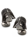 Cufflinks, Inc Star Wars Darth Vader Crystal Cuff Link & Stud Set In Black
