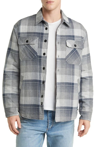 Rails Men's Worthing Checked Shirt Jacket In Slate Mist Heather