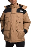 The North Face Coldworks Water Repellent Hooded Parka In Almond Butter,tnf Black
