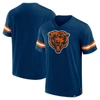 Fanatics Branded  Navy Chicago Bears Jersey Tackle V-neck T-shirt In Navy