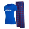 Concepts Sport Women's  Royal, Red Chicago Cubs Arctic T-shirt And Flannel Pants Sleep Set In Royal