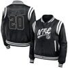 Wear By Erin Andrews Black Shield Merchandise Bomber Full-zip Jacket In Black
