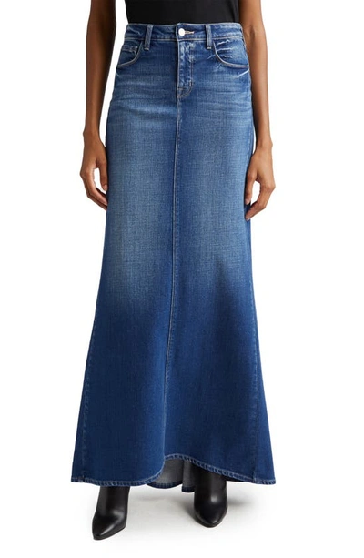 L AGENCE KAILANI MERMAID DENIM MAXI SKIRT