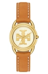 TORY BURCH TORY BURCH THE MILLER LEATHER STRAP WATCH, 32MM
