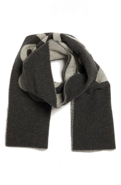 Acne Studios Jacquard Logo Scarf In Grey_light_grey