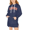 GAMEDAY COUTURE GAMEDAY COUTURE NAVY AUBURN TIGERS TAKE A KNEE RAGLAN HOODED SWEATSHIRT DRESS