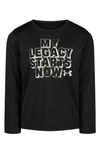 UNDER ARMOUR KIDS' MY LEGACY STARTS NOW LONG SLEEVE PERFORMANCE T-SHIRT