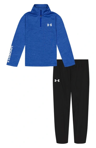 Under Armour Kids' Toddler Boys Branded Quarter Zip Twist Top And Joggers Set In Team Royal