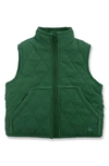 Widgeon Quilted Barn Vest In Hunter Green
