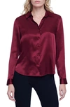 L Agence Tyler Long-sleeve Blouse In Dark Borde