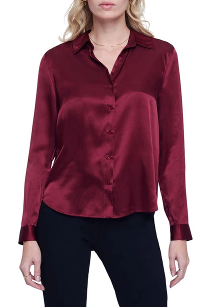 L Agence Tyler Long-sleeve Blouse In Dark Bordeaux