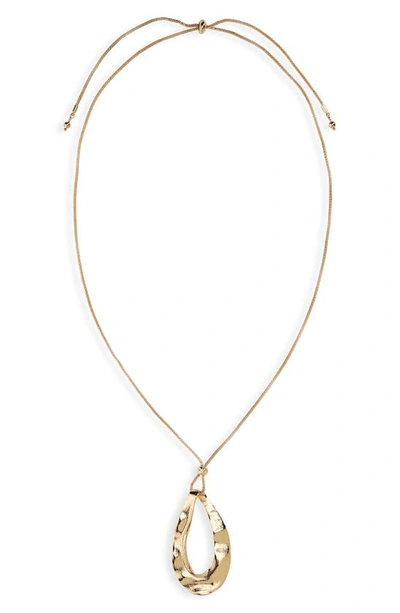 Nordstrom Molten Teardrop Pendant Necklace In Gold