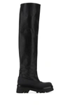 Chloé Leather Knee-high Boots With Tank Sole In Multicolor
