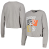 THE WILD COLLECTIVE THE WILD COLLECTIVE GRAY SAN FRANCISCO GIANTS CROPPED LONG SLEEVE T-SHIRT