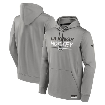 Fanatics Branded  Gray Los Angeles Kings Authentic Pro Pullover Hoodie