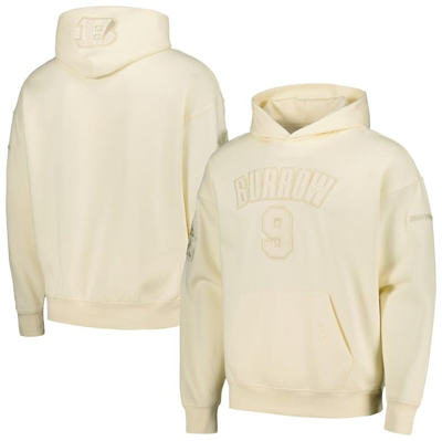 Pro Standard Joe Burrow Cream Cincinnati Bengals Player Name & Number Pullover Hoodie