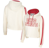 COLOSSEUM COLOSSEUM CREAM OHIO STATE BUCKEYES PERFECT DATE CROPPED PULLOVER HOODIE