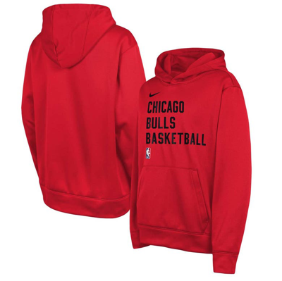 Nike Kids' Youth  Red Chicago Bulls Spotlight Performance Pullover Hoodie