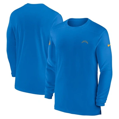 Nike Men's Dri-fit Sideline Coach (nfl Los Angeles Chargers) Long-sleeve Top In Blue