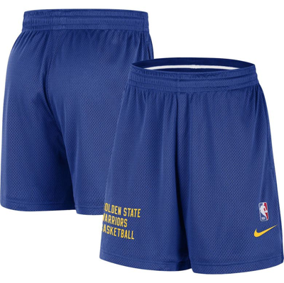 Nike Unisex  Royal Golden State Warriors Warm Up Performance Practice Shorts