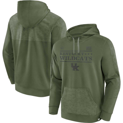 Fanatics Branded Olive Kentucky Wildcats Oht Military Appreciation Stencil Pullover Hoodie