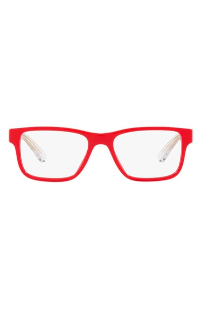 Versace 47mm Rectangular Optical Glasses In Red