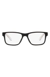 Versace 47mm Rectangular Optical Glasses In Black