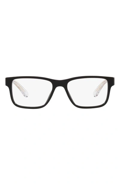 Versace 47mm Rectangular Optical Glasses In Black