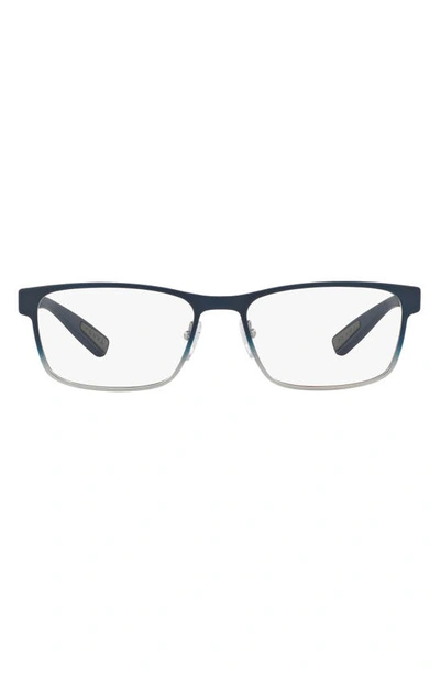 Prada 55mm Rectangular Optical Glasses In Blue Gradient