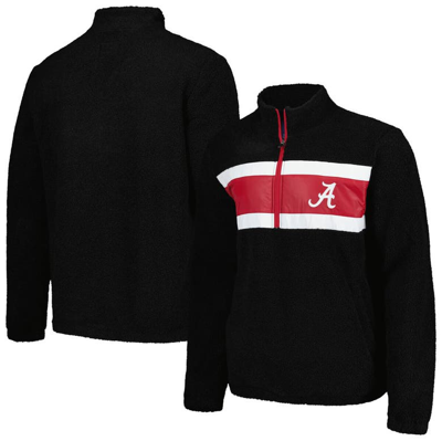 G-iii Sports By Carl Banks Black Alabama Crimson Tide Pinch Runner Half-zip Top