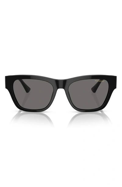 Versace 67mm Polarized Oversize Square Sunglasses In Black