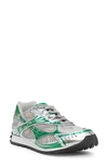 Bottega Veneta Technical Fishnet Sneaker In Silver Parakeet