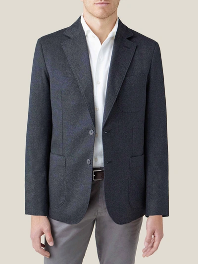 Luca Faloni Charcoal Grey Cashmere Blazer In Dark Grey