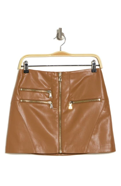 Alice And Olivia Kendale Mini Skirt In Brown