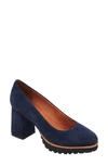 Andre Assous Lucky Block Heel Pump In Navy