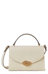 Mulberry Lana High Gloss Leather Top Handle Bag In Eggshell