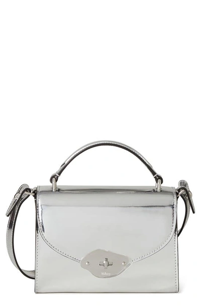 Mulberry Small Lana Top Handle Crossbody Bag In Silver
