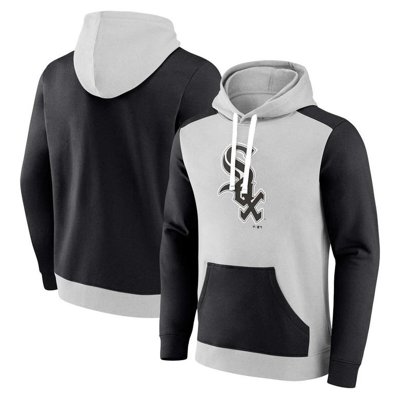 Fanatics Branded Grey/black Chicago White Sox Arctic Pullover Hoodie In Grey,black